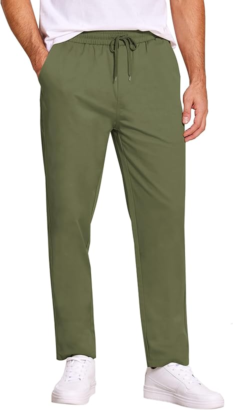 Men's Olive Cargo Parachute Pants