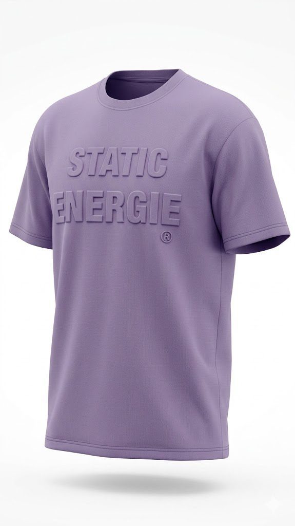 Men's Tonal 3D Embossed Letter Graphic Premium Casual T-Shirt