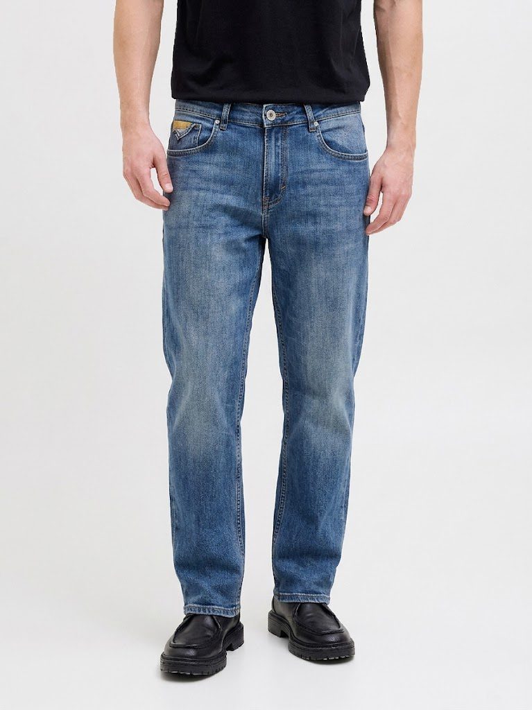 Premium-Straight Washed Blue Jeans