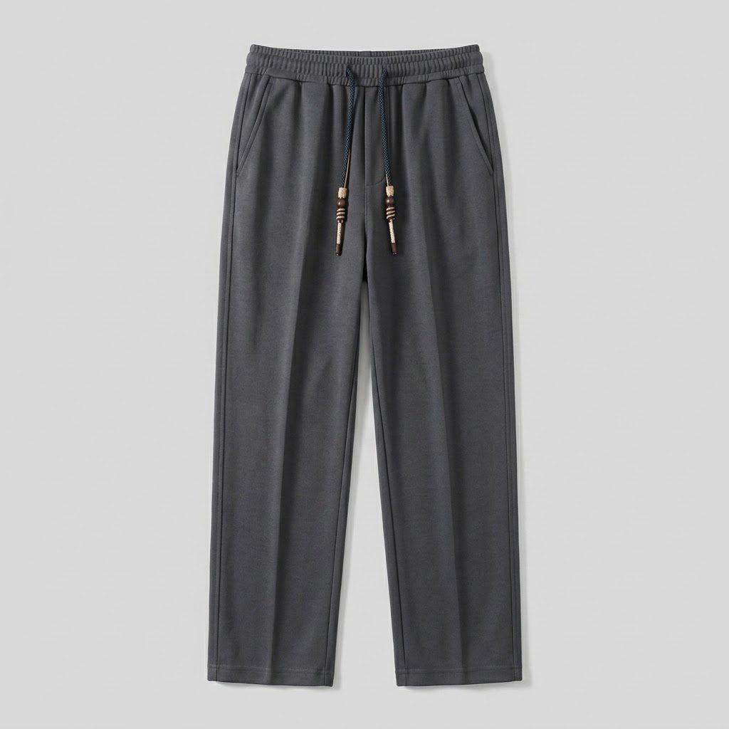 Classic Urban Casual Comfortable Trousers – Dark Black