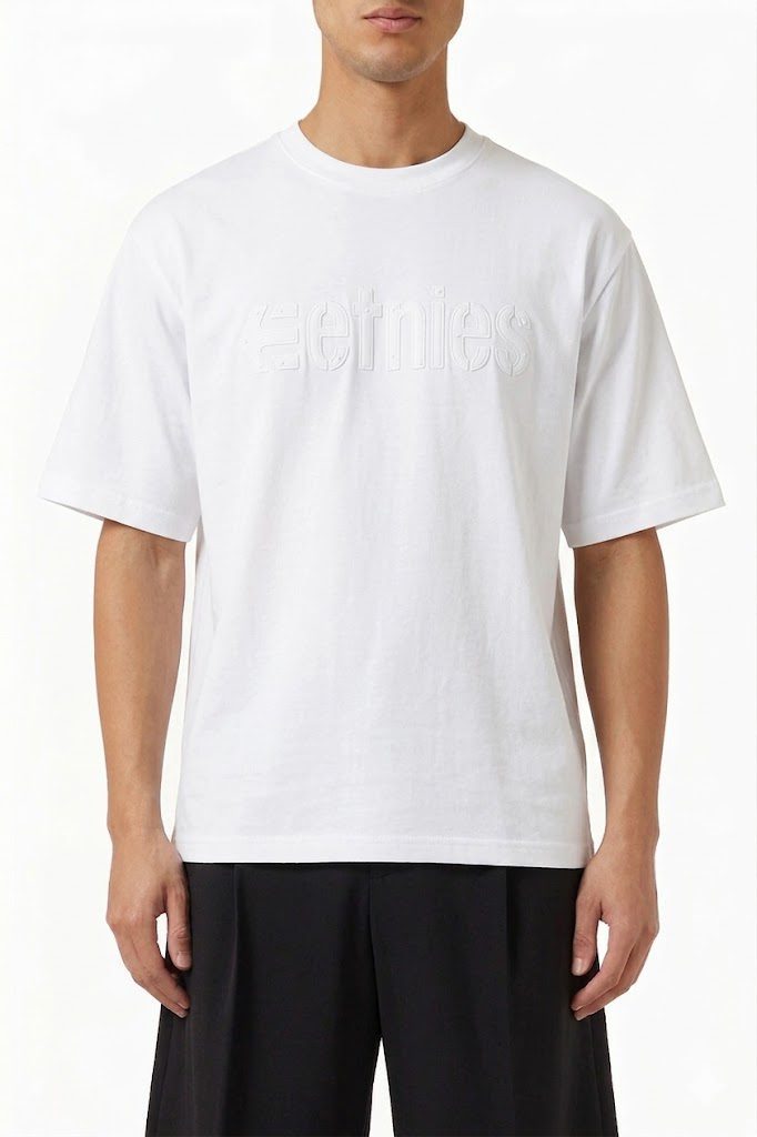 Men's Letter  Shadow Casual Round Neck T-Shirt
