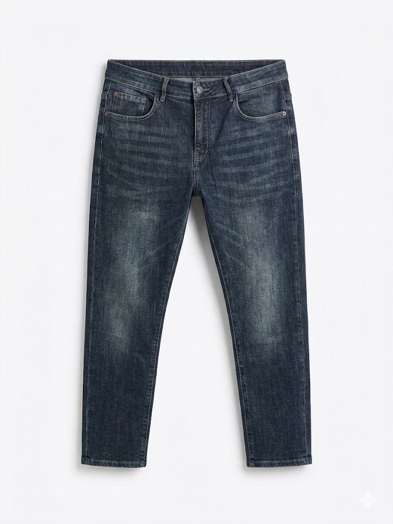 Men's Regular-Fit Dark Washed Jeans