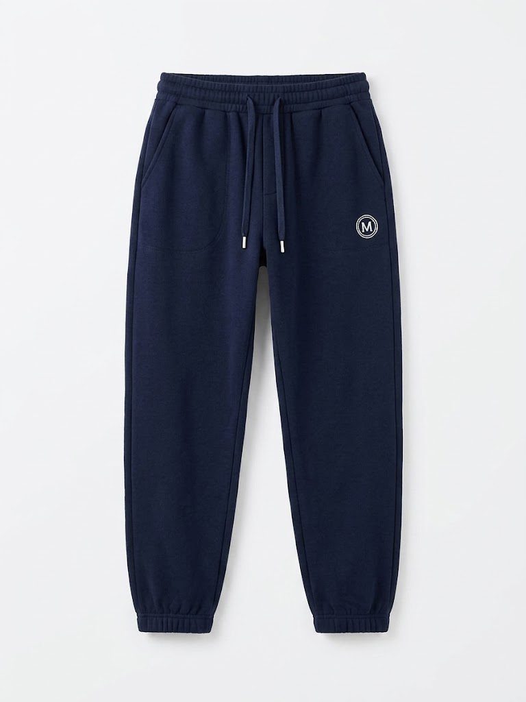 Comfortable cotton sweatpants with a circular patch