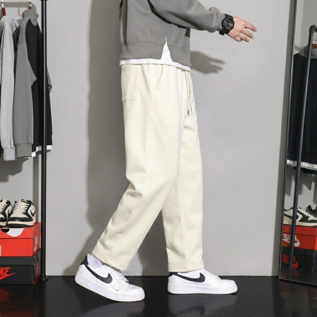 Classic Urban Casual Comfortable Trousers – Dark Black