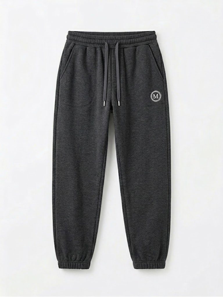 Comfortable cotton sweatpants with a circular patch