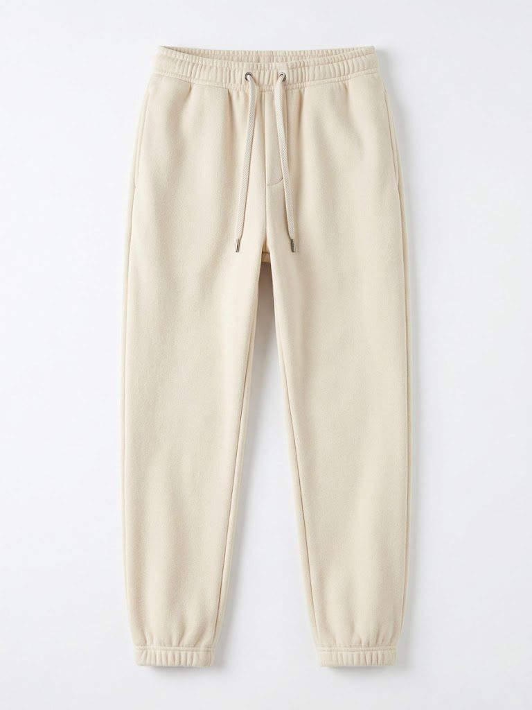 Soft wool sweatpants with a comfortable fit (off white)
