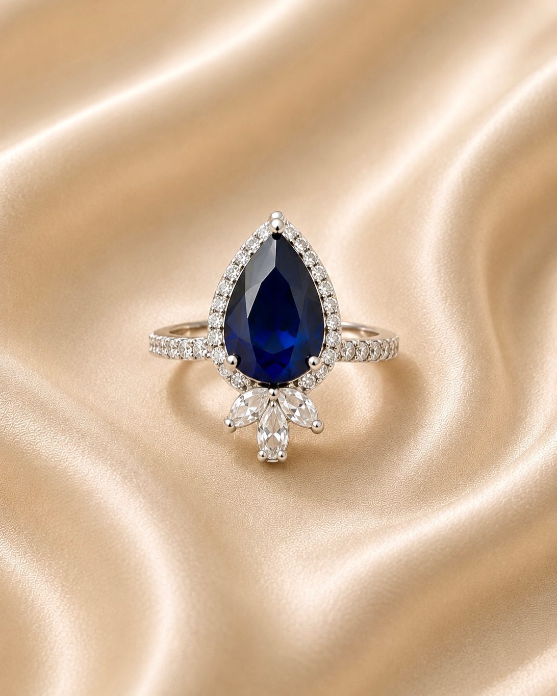 Luxury Royal Blue CZ Stones