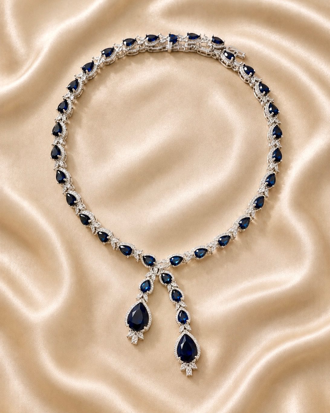 Luxury Royal Blue CZ Stones